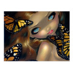 "Nymph with Monarchs" Postcard postcards
