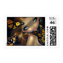 "Nymph with Monarchs" Stamp