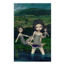Nymphs Collecting Berries Art Print by strangeling Nymphs Collecting Berries Art Print