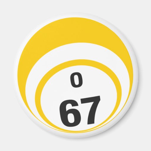 O 67 bingo ball fridge Zazzle