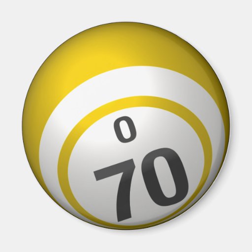 O 70 bingo ball Zazzle