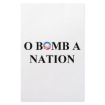 O BOMB A NATION stationery