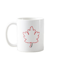 O Canada National Anthem in a Maple Leaf Coffee Mugs
