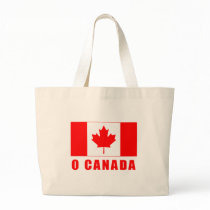 O CANADA with Canadian Flag Tshirts Canvas Bag