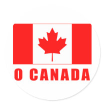 O CANADA with Canadian Flag Tshirts Stickers