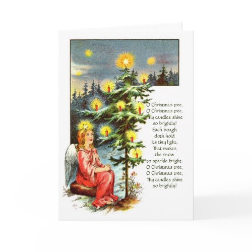 O Christmas Tree Vintage Christmas Card card