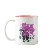 O for Orchids Flower Monogram mugs
