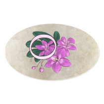 O for Orchids Flower Monogram stickers