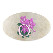 O for Orchids Flower Monogram stickers