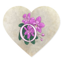 O for Orchids Flower Monogram stickers