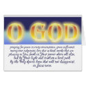 O GOD prayer cards