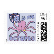O is for Octopus Postage Stamps by PatchworkPals O is for Octopus Postage Stamps