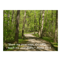O Lord, Teach me your paths. Psalm 25 posters