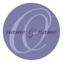 O monogram label - personalize first names stickers