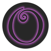 O Monogram Purple Neon stickers