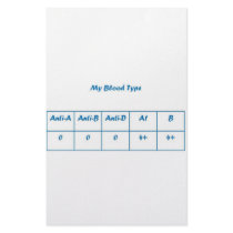 O negative customized stationery