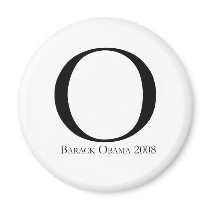 O: Obama for President T-shirt Refrigerator Magnets