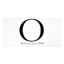 O: Obama for President T-shirt Customized Photo Card