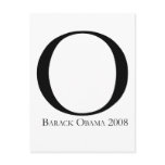 O: Obama for President T-shirt Postcards