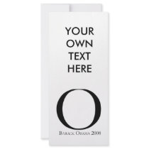 O: Obama for President T-shirt rack cards