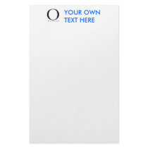 O: Obama for President T-shirt Personalized Stationery