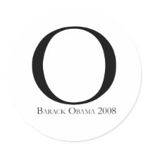 O: Obama for President T-shirt Sticker