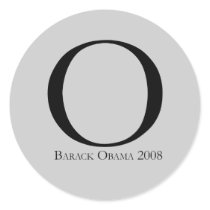 O: Obama for President T-shirt Round Stickers
