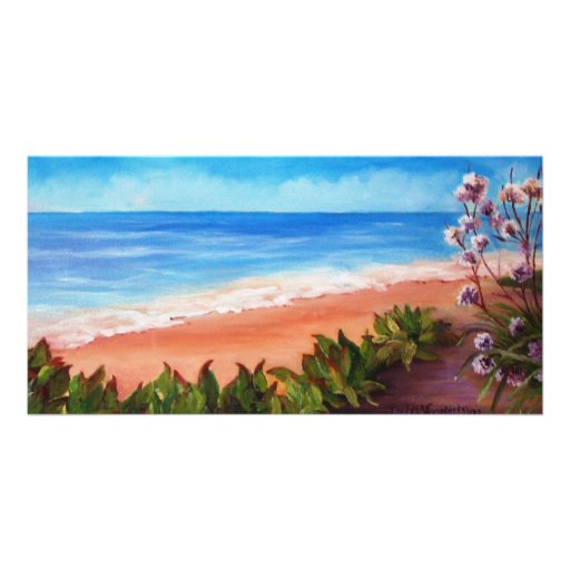 O PASSEIO PELA PRAIA CUSTOM PHOTO CARD