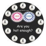 O Pinball Hot Enough Classic Round Sticker