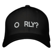 O RLY? embroidered hats