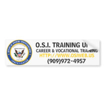 O.S.I. TRAINING UNIT, HTTP://WWW.OSIWEB.US, CAR... bumper stickers