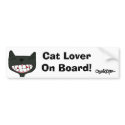 O&T Bumper Sticker Cat Lover... bumper stickers
