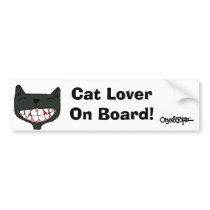 O&T Bumper Sticker Cat Lover... bumper stickers