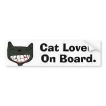O&T Topaz "Cat Lover On Board" bumper stickers