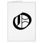 O-text Old English Greeting Cards