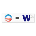 O = W bumper stickers