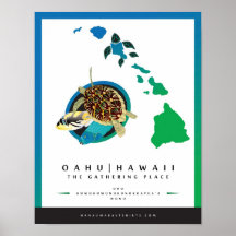 Oahu Hawaii - The Gathering Place Print