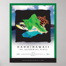 Oahu Hawaii - The Gathering Place Print
