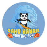 This darling panda bear is too cute! He loves to go surfing on huge waves in Oahu. What a cute design for anyone who loves surfing in Hawaii as much as panda does.
