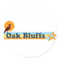 Oak Bluffs "Beach" Design. Sticker