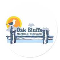 Oak Bluffs "Pier" Design. Stickers