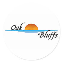 Oak Bluffs Round Sticker