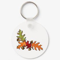 oak fall keychain