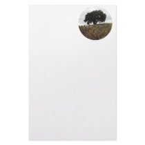 Oak in Autumn Vineyard Personalized Stationery