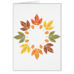Oak Leaf Circle Greeting Cards