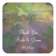 Oak Leaf Hydrangea Wedding Thank You Stickers