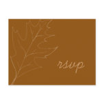 Oak Leaf Wedding RSVP Response Postcard