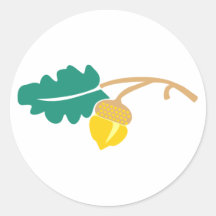 Oak sheet acorn oak leaf acorn stickers