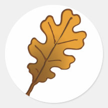 Oak sheet oak leaf stickers