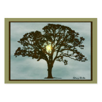 Oak Tree at Sunset Art Card business cards